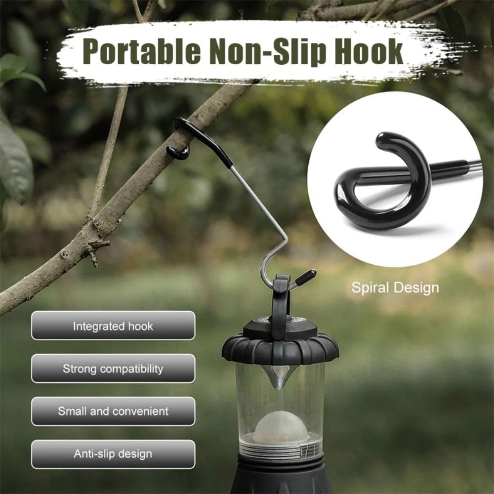 Lantern Hanger, Stainless Steel Camping Light Pole Hook, Tent Light