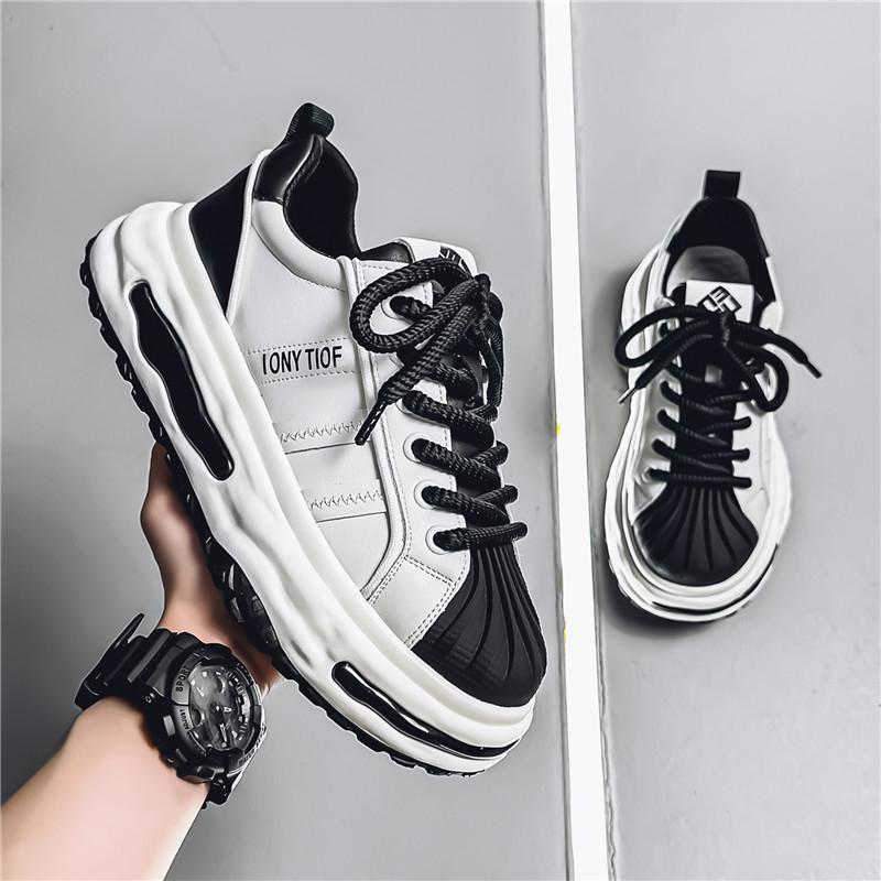 New Fashion Men's Four Seasons Comfortable Thick Sole Shoes Students Male Boys Trending Soft Sole Breathable Casual Running Sneakers