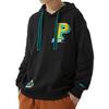 Puma Felpa Unisex Casual a Manica Lunga con Cappuccio e Coulisse, Stampa Lettere, Stile Vintage Americano, Nera 625801-01