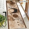 1 Stuk Vintage Koffieboon Antislip Wasbare Vloerkleed Runner voor Entree, Woonkamer, Slaapkamer & Terras