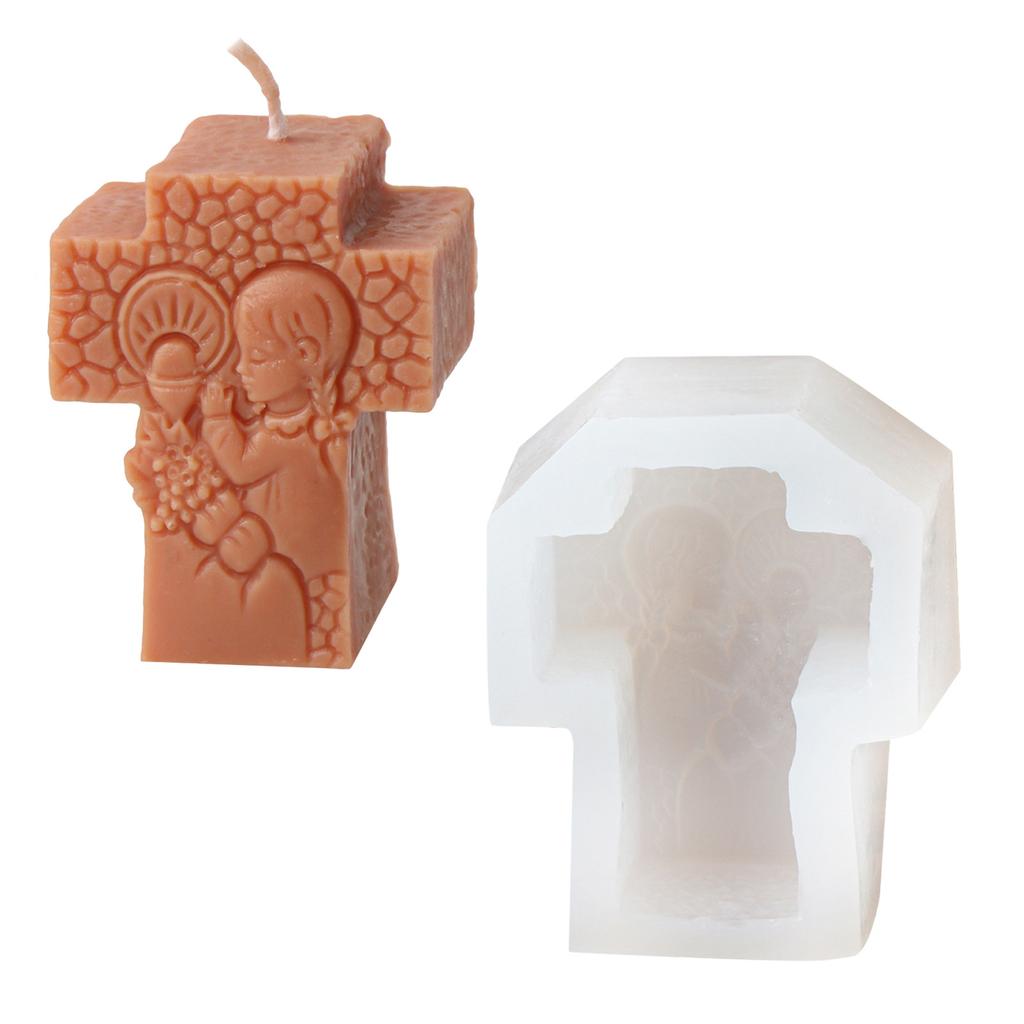 Religious Family Silicone Candle Molds for Epoxy Resin Candle Home Decoration Photo Frame Shaped Silicone Candle Molds