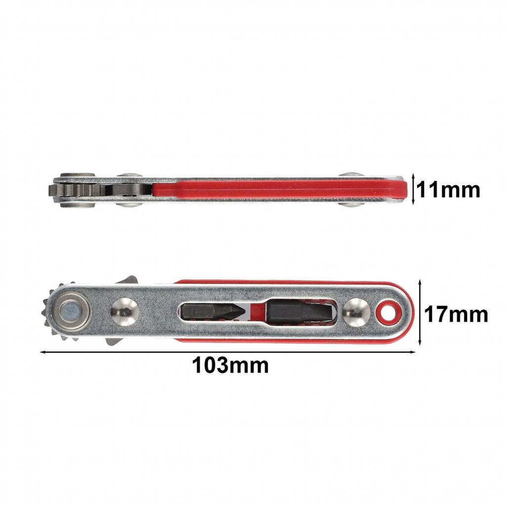 Compact Two Way Ratchet Screwdriver Set Corner Bend Multifunctional