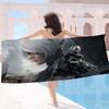 Game Nier Automata Anime Beach Swimming Towel Soft Absorbent Washcloth Children's Gifts for Kids Travel Camping Gym