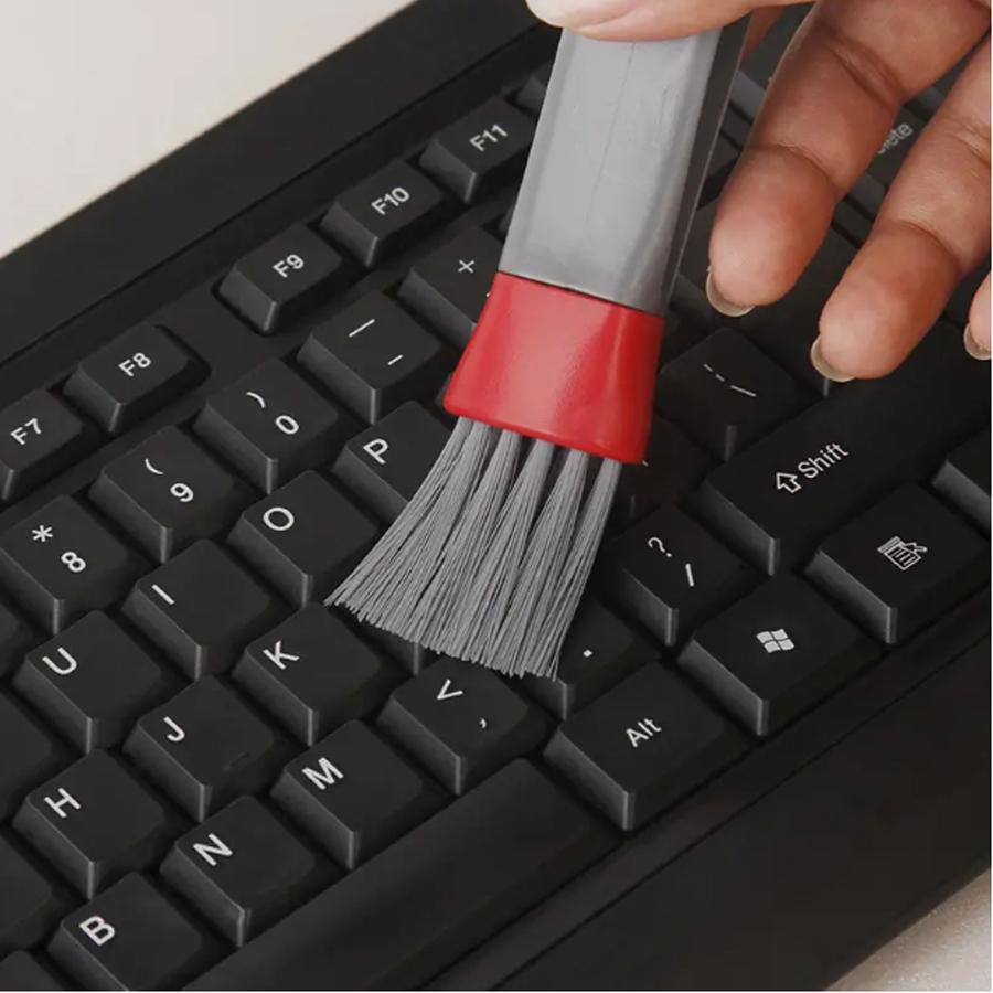 1 PC, Soft Dual Head Car Cleaning Brush, 2-in-1 Air Conditioning Vent Brush, Internal Cleaning Tool, Multi-functional Dust Remov