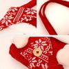 Christmas Gift Tote Bags Set of 3 Festive Cartoon Characters Santa, Snowman, Reindeer with Flip Hat Closure for Holiday Candy, Gifts