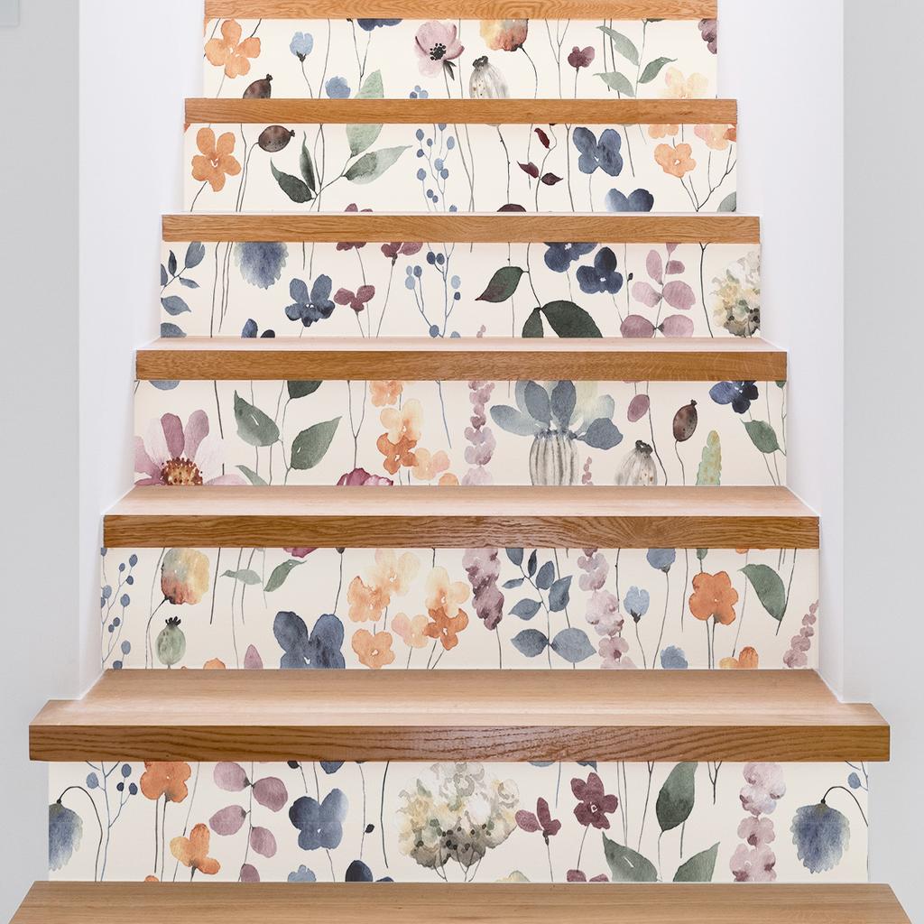 Plant Flower Wallpaper Self-Adhesive Bedroom Wall Sticker Home Decoration