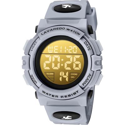Kids Digital Sports Watch Waterproof Multi-Function Alert Date Day Display Dual Time LED Analog for Boys and Girls