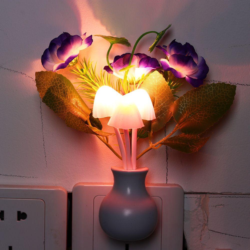 Bedroom Bed Lamp Home Decor Sensation LED Night Light Romantic Flowers Color Changing