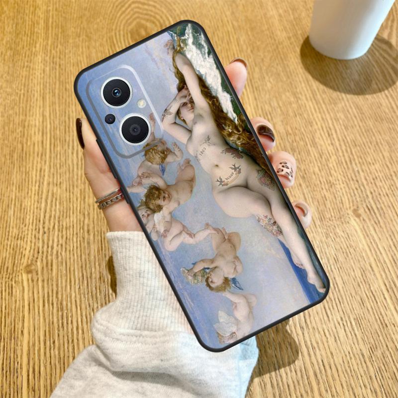 Art Painting Birth Of Venus Case For OPPO Reno 7 6 5 4 8 Lite 3 2Z 4Z 5Z 8T Find X3 X2 Neo Lite X5 X6 Pro Cover Shell