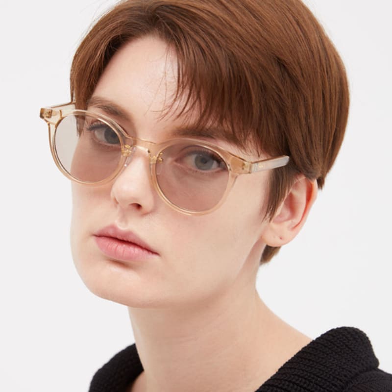 Oart Eve BROWN CRYSTAL Round Tinted Sunglasses