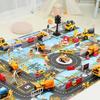 Game Mat Identify Ability Vivid Fabric Urban Construction Engineering Small Map Toy for Kids