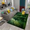 Forest Carpet Natural Landscape Rug Green Grass Rectangle Area Rugs for Adults Yoga Mats Bedroom Living Room Decor Soft Door Mat