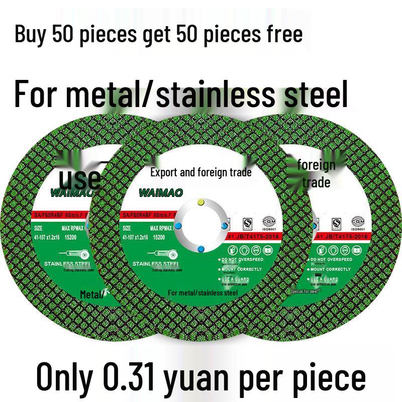 100mm Angle Grinder Cutting & Grinding Disc Set for Metal, Alloy & Polishing