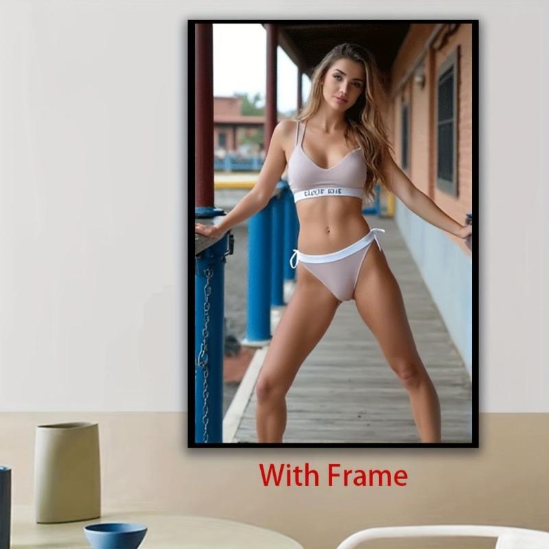 Lamiere Pin-Up Girl, Decorazione Metallica per Officina Garage 20x30cm