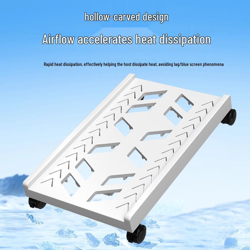 Movable Desktop Computer Stand and Storage Rack