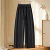 Spring 2026 Red Rhinestone Wide-Leg High-Waist Sweatpants for Women