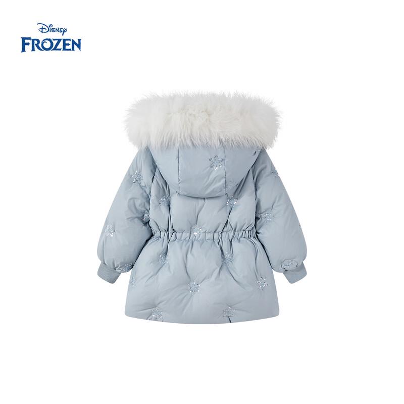 Disney Girls' Elsa Plush Hooded Winter Down Coat