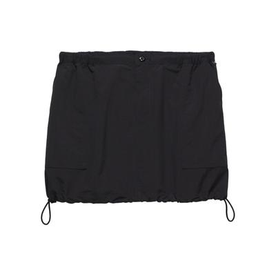 Riley Nylonowa Mini Spódnica Jednolity Kolor Zamek Błyskawiczny Codzienna Spódnica Damskie spódnice Czarny VN000KG6BLK