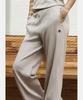 DESCENTE Women'S Ribbed Semi-Wide Fit Training Pants Brown Sr322Pkp71