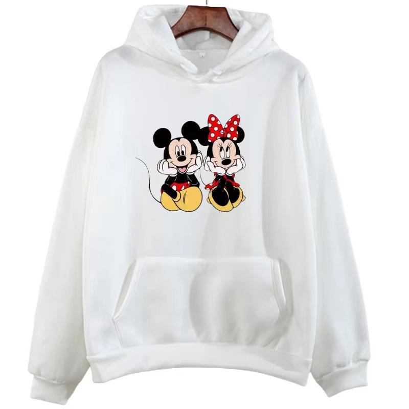 Minnie Mouse Print Hoodie Kawaiii Men's and Women's Disney Sweatshirt Autumn Fashion Comfortable Casual O-neck Streetwear Jumper