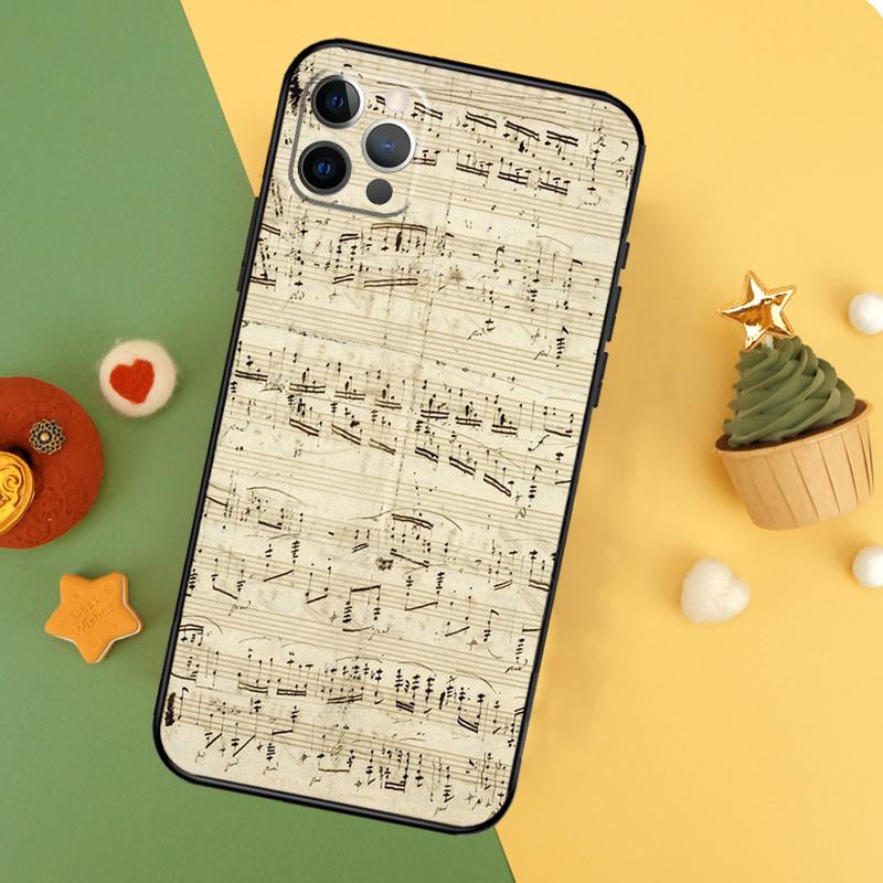 

Sheet Music Cover For iPhone 16 15 14 13 12 11 Pro Max Plus Mini 7 8 X XS Max XR Phone Case iPhone 7 8