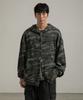 Burning Capone Bc Washed Camo Zip-Up (Charcoal)