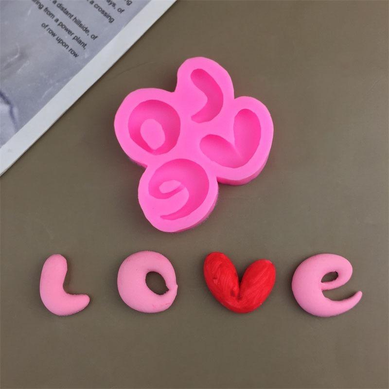 1pcs DIY Valentine's Day, Qixi Festival, 520 Love Cake Making Tools, Cake Decoration, Chocolate Fondant, Silicone Mold