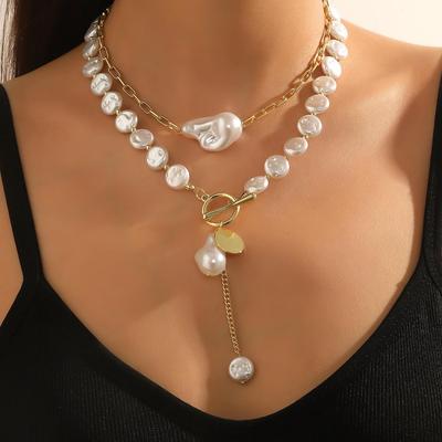 Vintage-Inspired Baroque Pearl Necklace: Light Luxury and Irregular Design