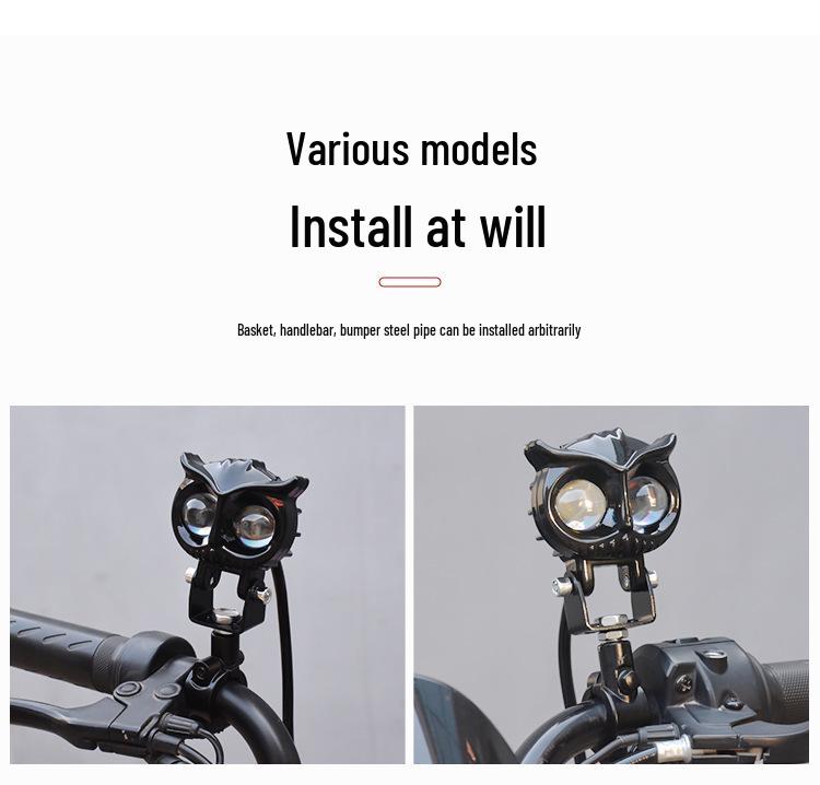 Owl Dual-Color LED Motorcycle Laser Spotlight Bulb