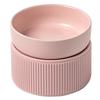 Ciotola Doppia in Ceramica per Gatti - Design Rialzato, Antiscivolo, Anti-Ribaltamento per Cibo e Acqua