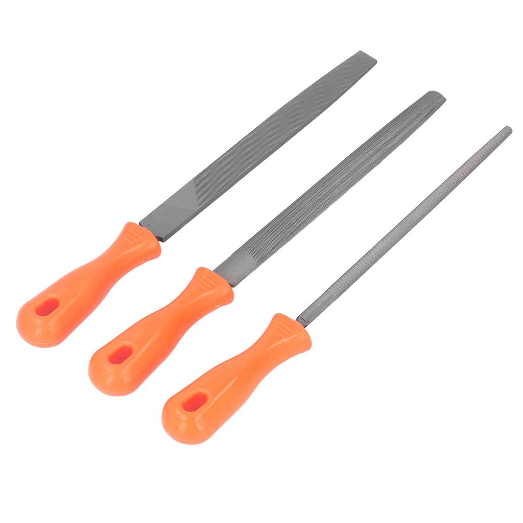 3Pcs Metal File Flat File Half Round File Needle File Alloy Steel Tool for Woodworking