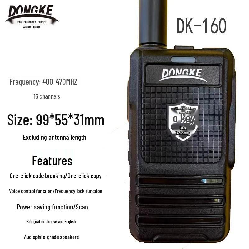 İnşaat ve Ofis Kullanımı İçin Tek Tuşla Frekans Eşleştirme ve Type-C Şarjlı Dongke 160 Telsiz