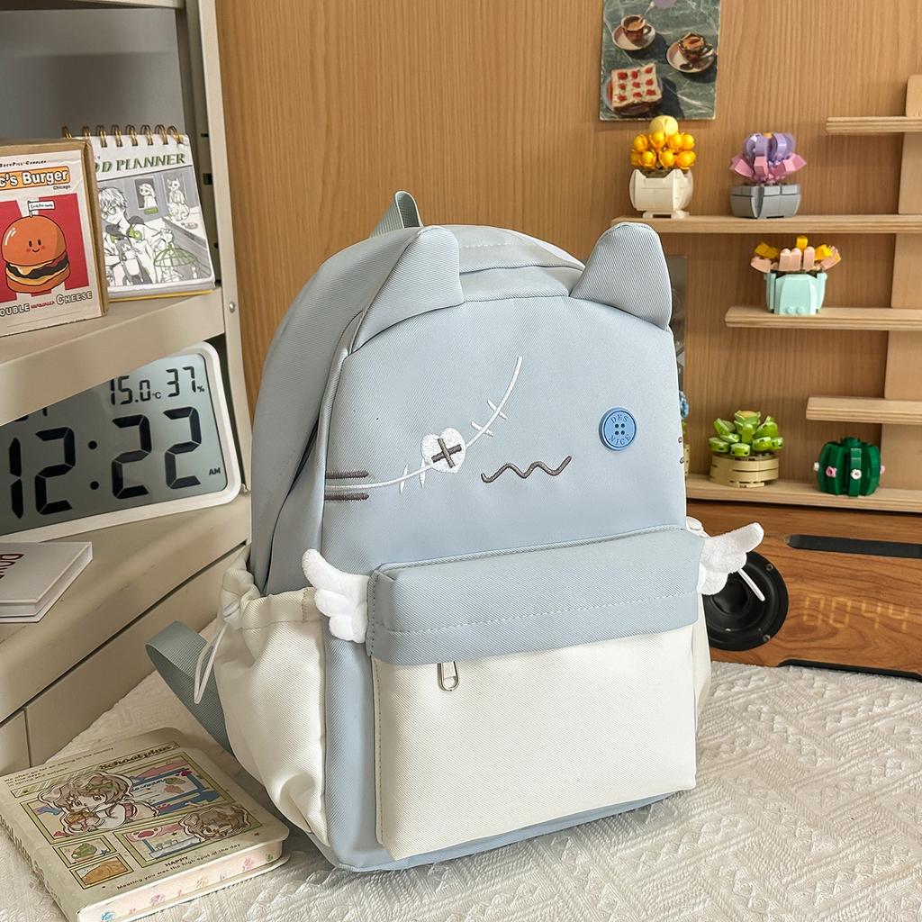 Zaino Nuovo Bi-dimensionale Gatto Carino Zaino Grande Capacità Pendolare Tempo Libero Studente Studente Universitario Zaino Scolastico Zaino Versatile