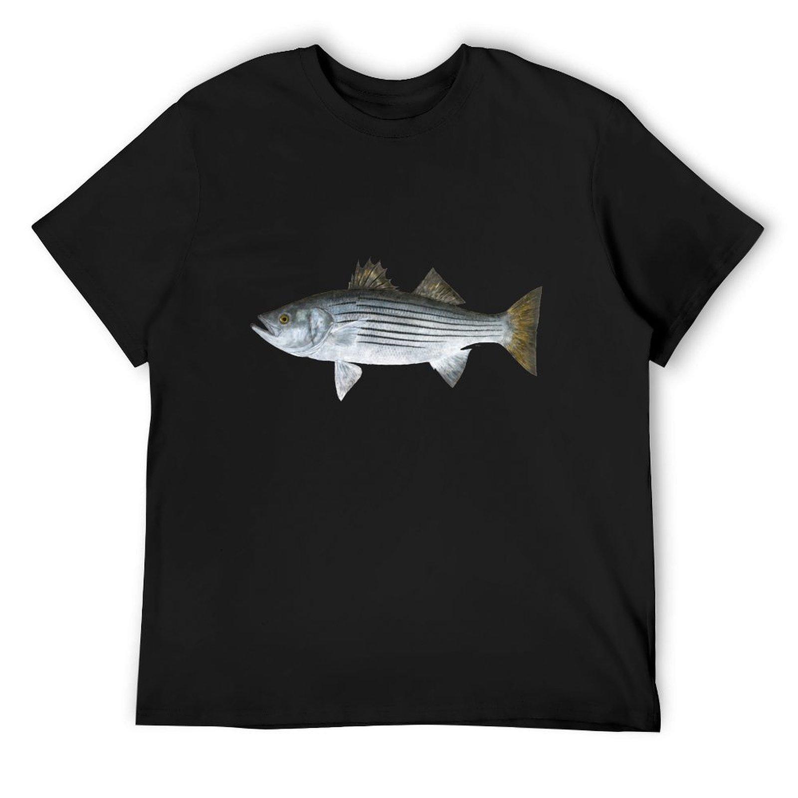 

Striped Bass (Morone saxatilis) T-Shirt vintage anime shirt new edition t shirt men cotton 4XL