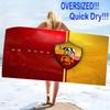 AS Roma Print Beach Towel, Large Soft Quick Dry Towel for Beach Camping Swimming