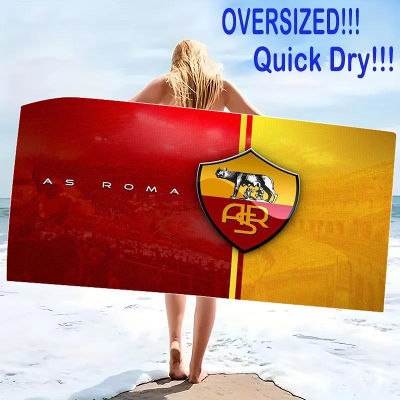 AS Roma Print Beach Towel, Large Soft Quick Dry Towel for Beach Camping Swimming