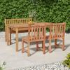Vidaxl 4-Piece Garden Furniture Set, Solid Teak Wood