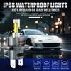 2Pcs 4-Sides 25000LM H4 LED Car Headlight Bulbs Canbus Hi/Lo Beam Lights Wireless W/ Fan Auto Mini Motorcycle Plug&Play Turbo Lamp 6500K White 12V