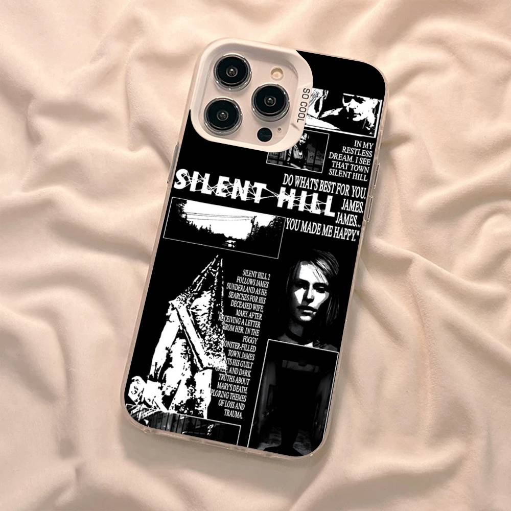 Horror Games S-Silent H-Hill Color Phone Case For IPhone 17 16 15 14 13 12 11 Pro Max Plus Pro Shell