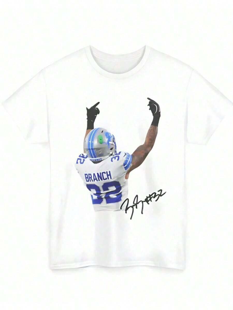 

Brian Branch Tee Detroit Football Tee Unisex T-Shirt S