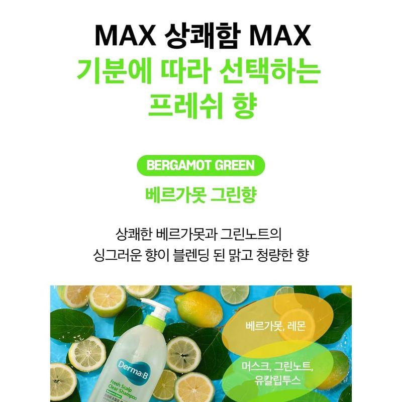 Derma: B - Fresh Scalp Clear Shampoo - 2 Types