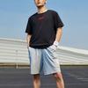 Anta Letter Embroidered Printed Loose Sports Straight T-Shirt Men Tops Black 952127121-6
