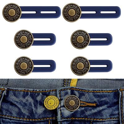 6Pcs Button Extender for Trousers, Button Waist Extender, Pants Waist Extender