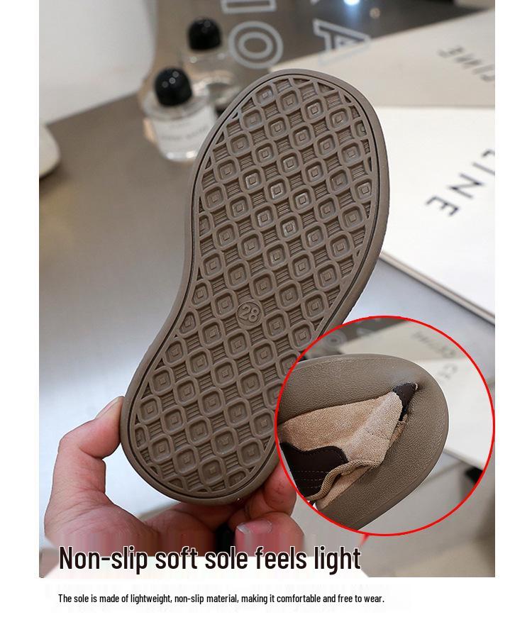 Children's Retro Fashion Sneakers - Thick-Soled Casual Trainers for Boys and Girls