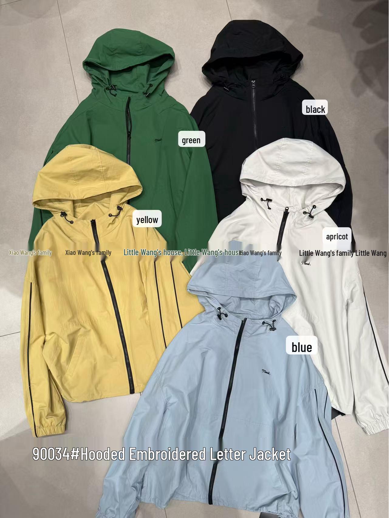 

Ветровка с капюшоном в корейском стиле большого размера на весну 2023 года от Сяо Вана One Size чёрный