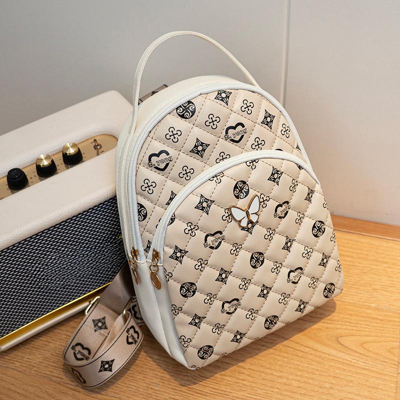 Retro Printed Shoulder Bag,Multifunctional Schoolbag Large Capacity Casual Backpacks