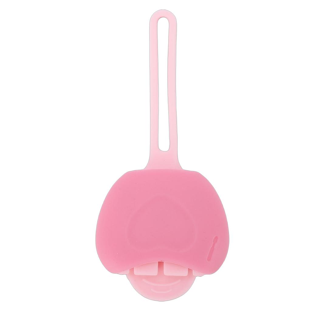 Pinceau à lèvres en silicone   Applicateur de rouge à lèvres anti-poussière Brosse à baume Housse de protection Rose
