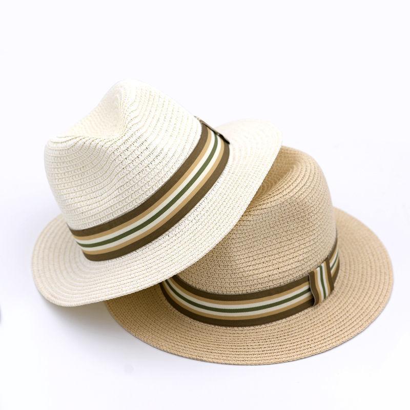 Korean Style Straw Sun Hat Unisex UPF Wide Brim for Women Men Summer Beach Outdoor Travel Boho
