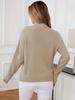 Women's Solid Color Loose Knit Pullover with Half-High Neck and Long Sleeves - Autumn/Winter Fashion Sweater.