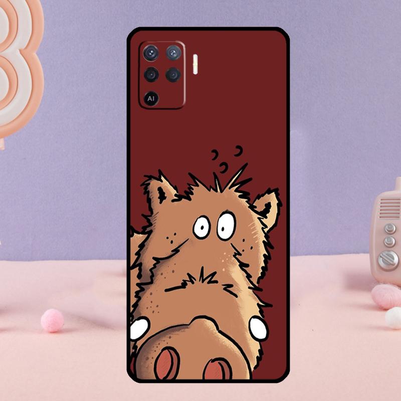 Süßes Wildschwein lustig Cartoon Handyhülle Für Oppo A38 A18 A58 A78 A98 A79 A40 A60 A80 A16 A76 A96 A15 A74 A94 A54 A77 A17